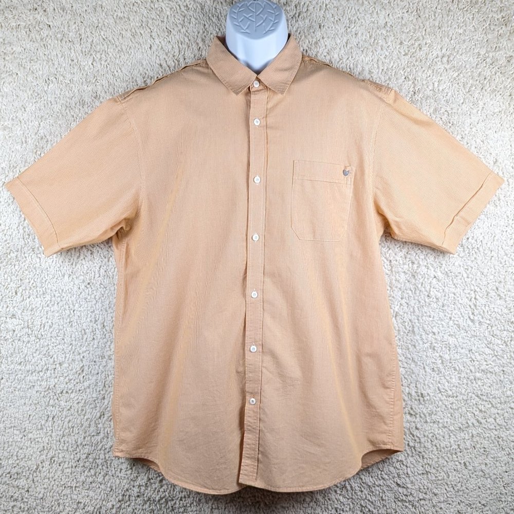 Sean John* Men's Short Sleeve Button Down Curved Hem Chest Pocket Shirt~ Size XL